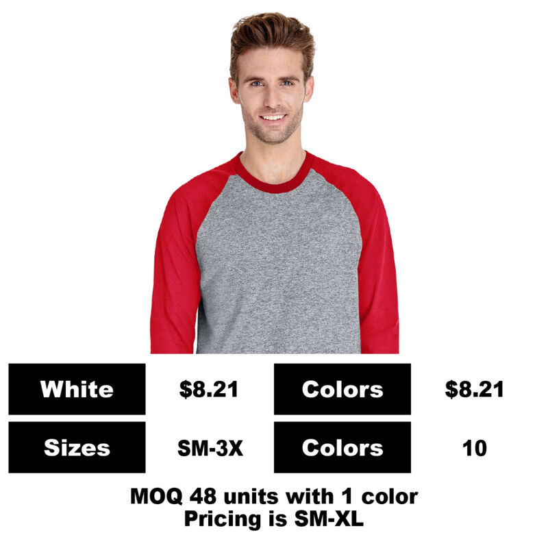 G5700-P: Contrast Pocket 6.0 oz Cotton Pocket T-Shirt - 5.3 oz Cotton 3/4 Sleeve Pocket T-Shirt